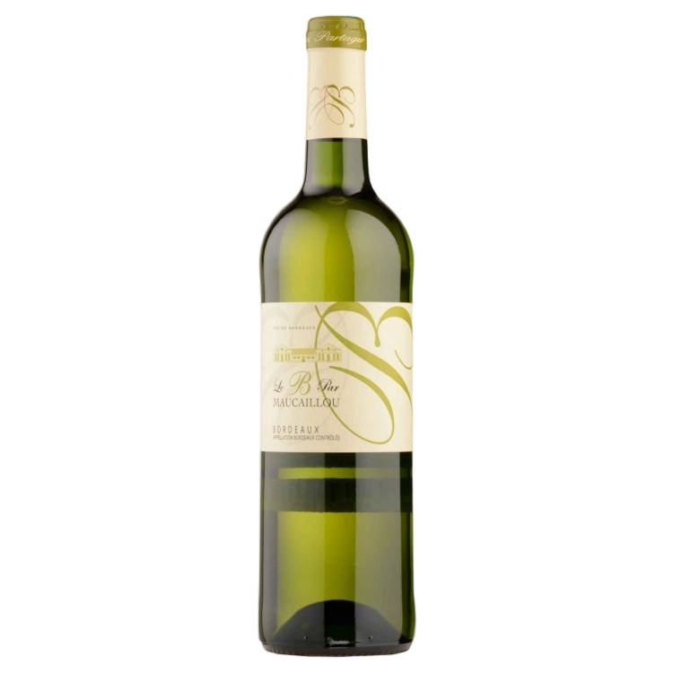 A bottle of 2024 Les Notables de Maucaillou Le B par Maucaillou Blanc 750ml White Wine
