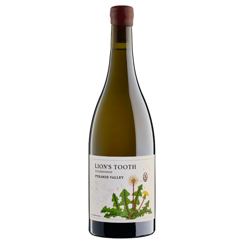 A bottle of 2023 Pyramid Valley Lion's Tooth Chardonnay 750ml White Wine