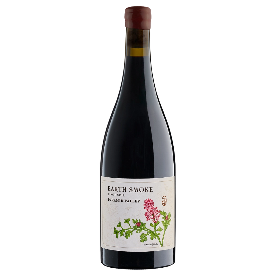 A bottle of 2023 Pyramid Valley Earth Smoke Pinot Noir 750ml Red Wine