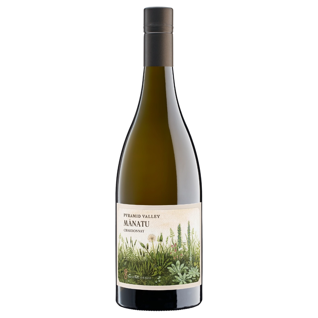 A bottle of 2022 Pyramid Valley Central Otago Mānatu Chardonnay 750ml White Wine