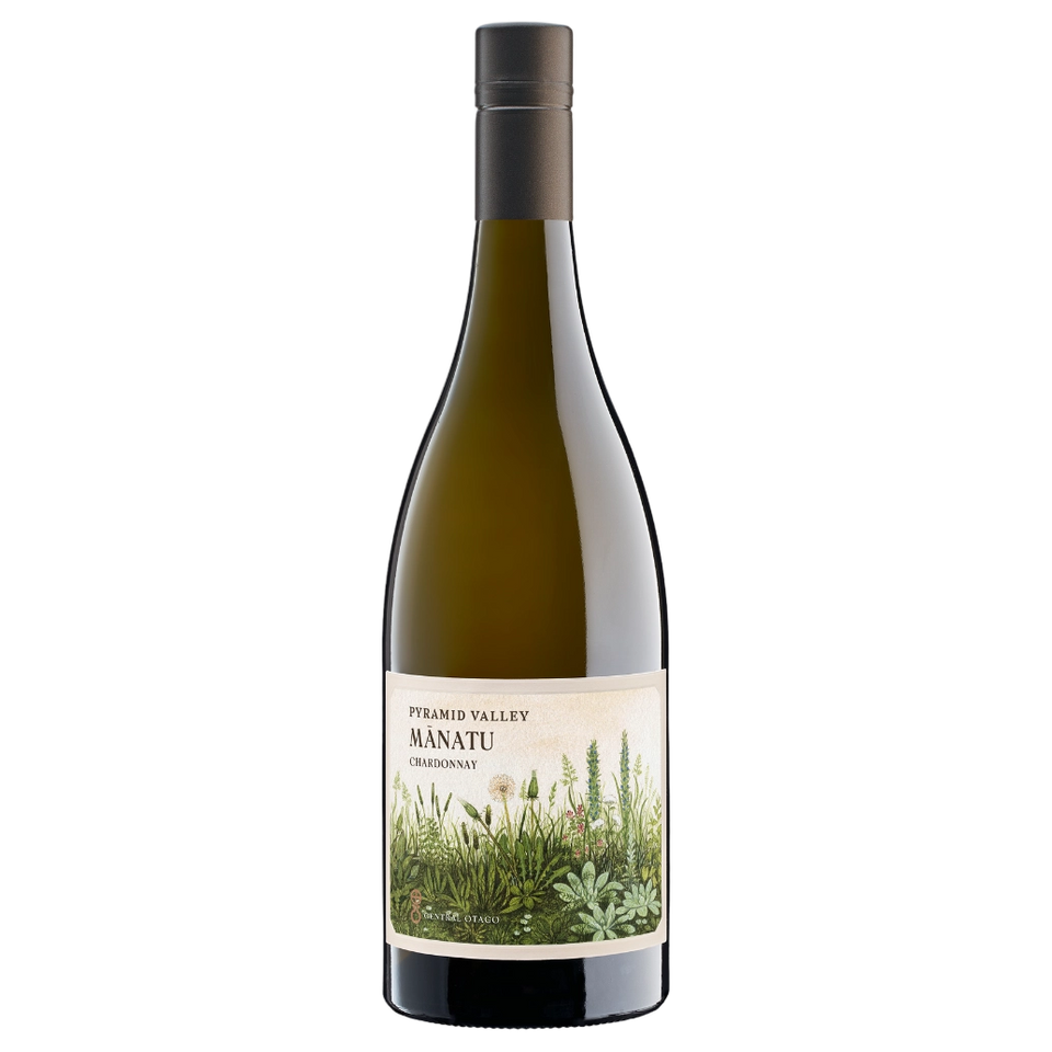 A bottle of 2022 Pyramid Valley Central Otago Mānatu Chardonnay 750ml White Wine