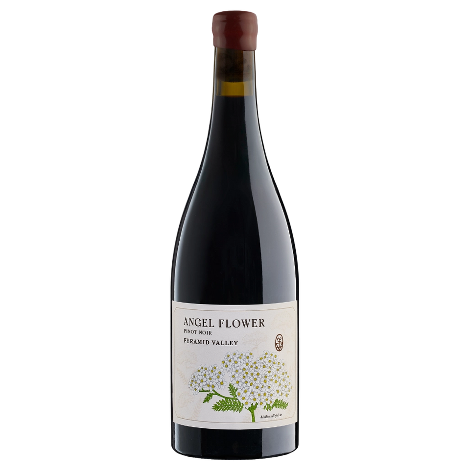 A bottle of 2023 Pyramid Valley Angel Flower Pinot Noir 750ml Red Wine