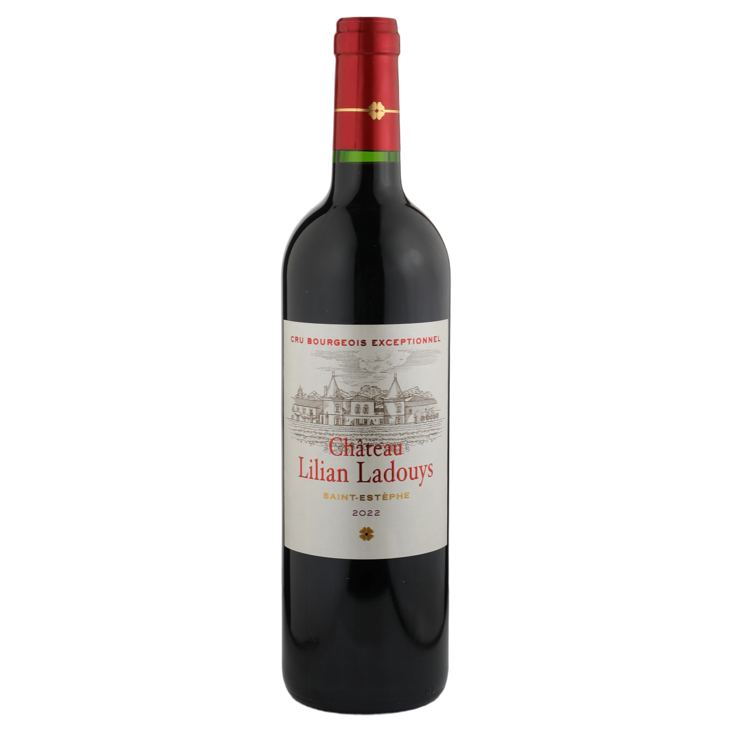 A bottle of 2022 Château Lilian Ladouys Saint Estèphe Cru Bourgeois 750ml Red Wine