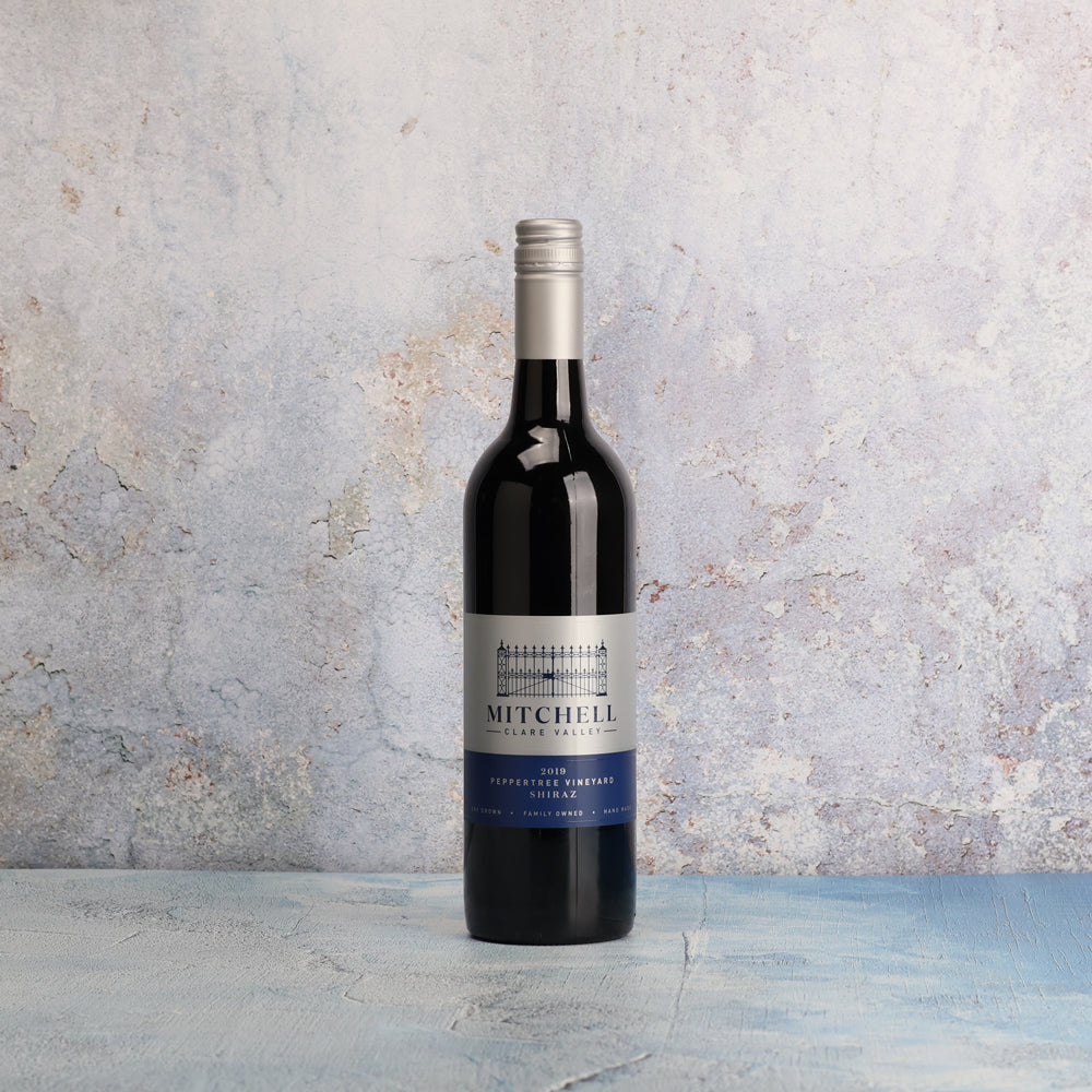 A bottle of Mitchell Peppertree Shiraz 2019 750ml Red Wine