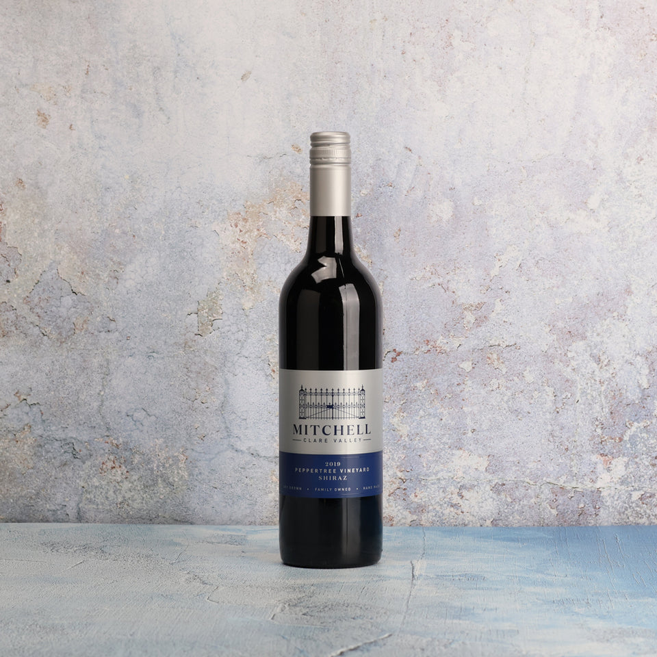 A bottle of Mitchell Peppertree Shiraz 2019 750ml Red Wine