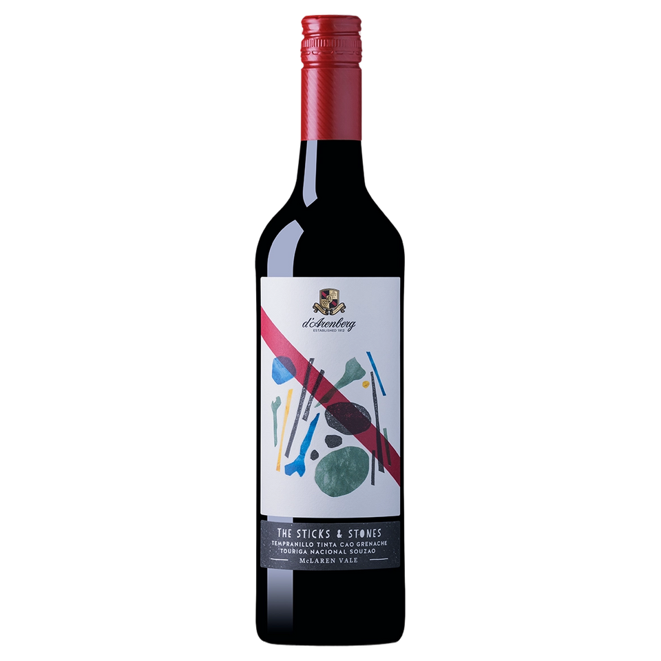A bottle of 2021 d'Arenberg The Sticks & Stones Tempranillo Blend 750ml Red Wine