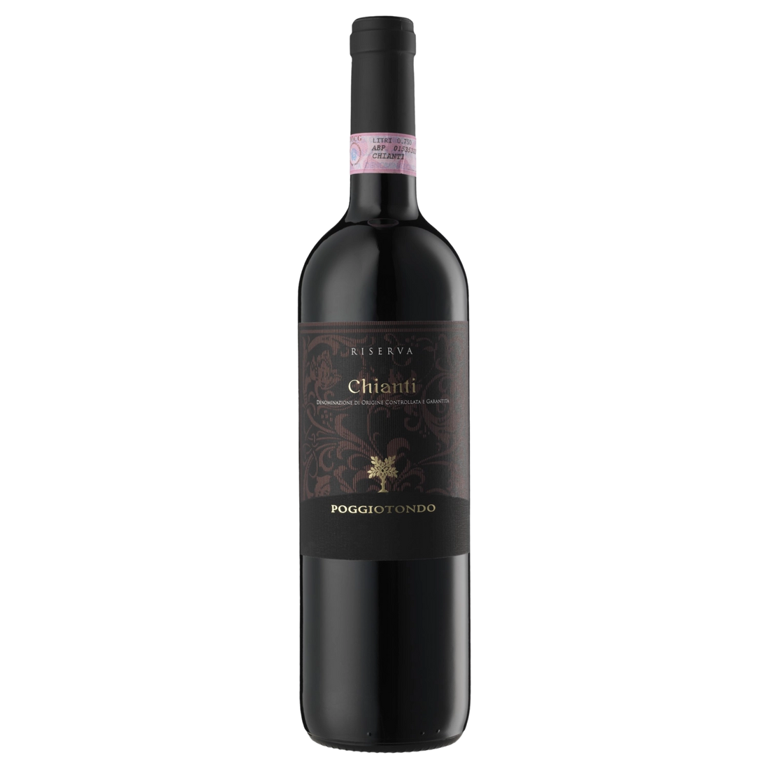 A bottle of 2018 Poggiotondo Chianti Riserva DOCG 750ml Red Wine