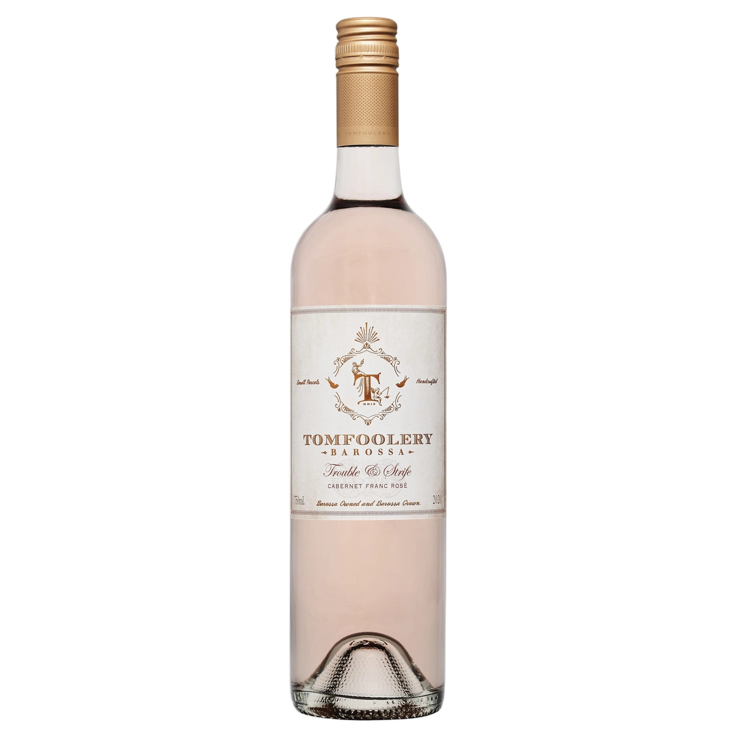 A bottle of 2025 Tomfoolery Barossa Cab Franc Rose 750ml Rose Wine