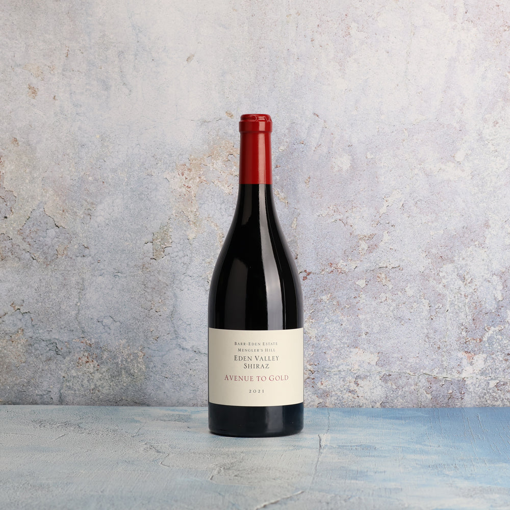 A bottle of 2021 Barr Eden Avenue to Gold Shiraz 750ml Red Wine