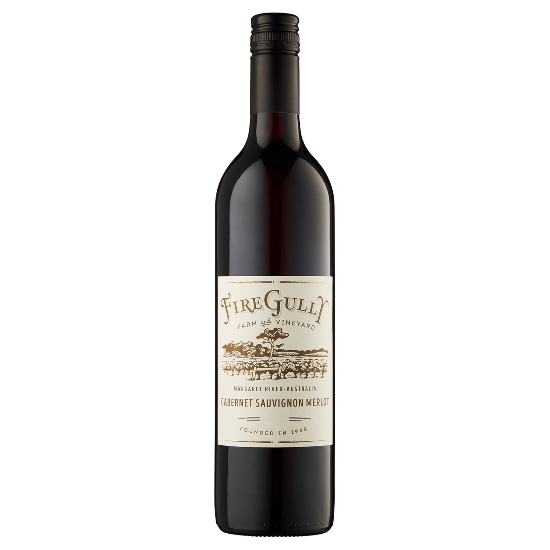A bottle of Fire Gully Margaret River Cabernet Merlot 2023 750ml Red Wine