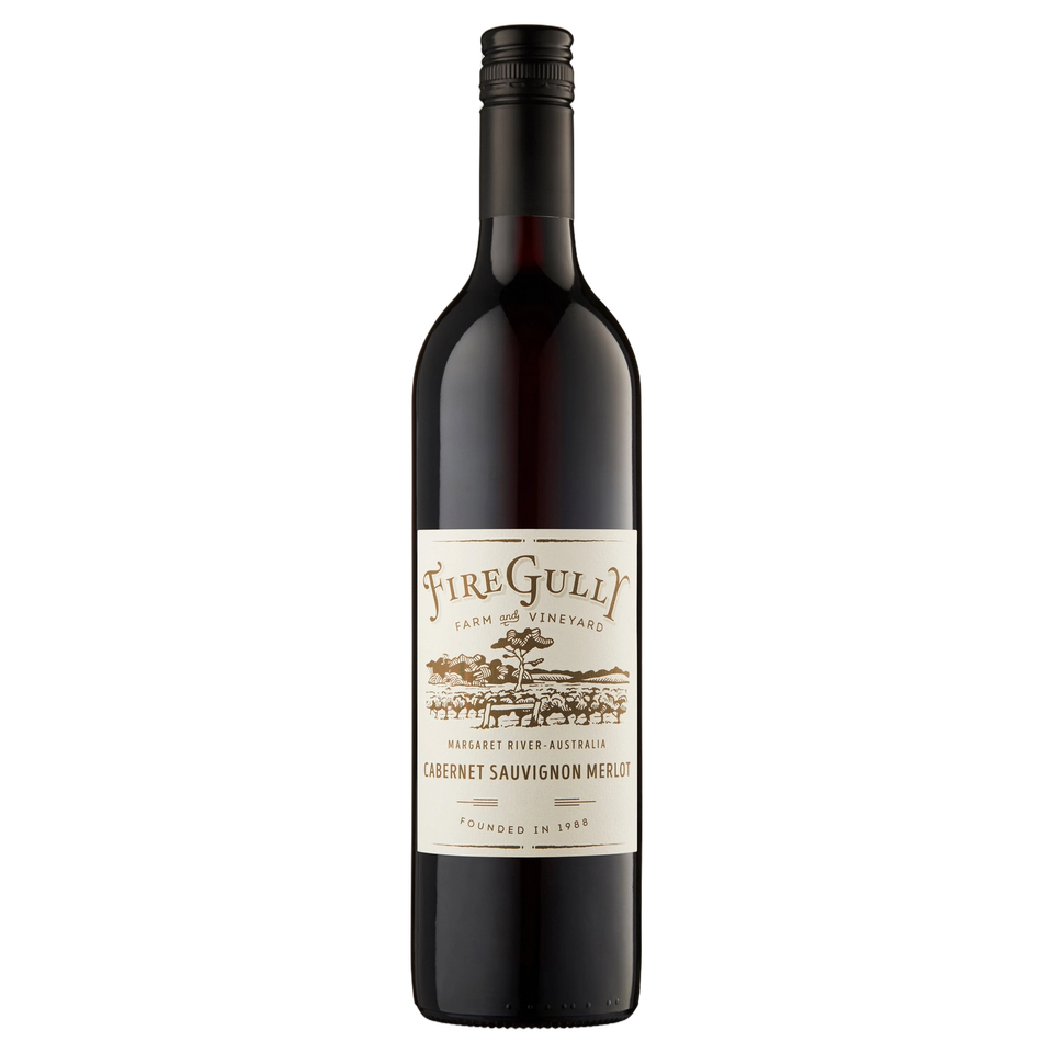 A bottle of Fire Gully Margaret River Cabernet Merlot 2023 750ml Red Wine