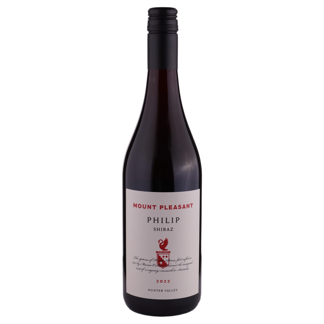 A bottle of 2022 Mount Pleasant Philip Shiraz 750ml Red Wine