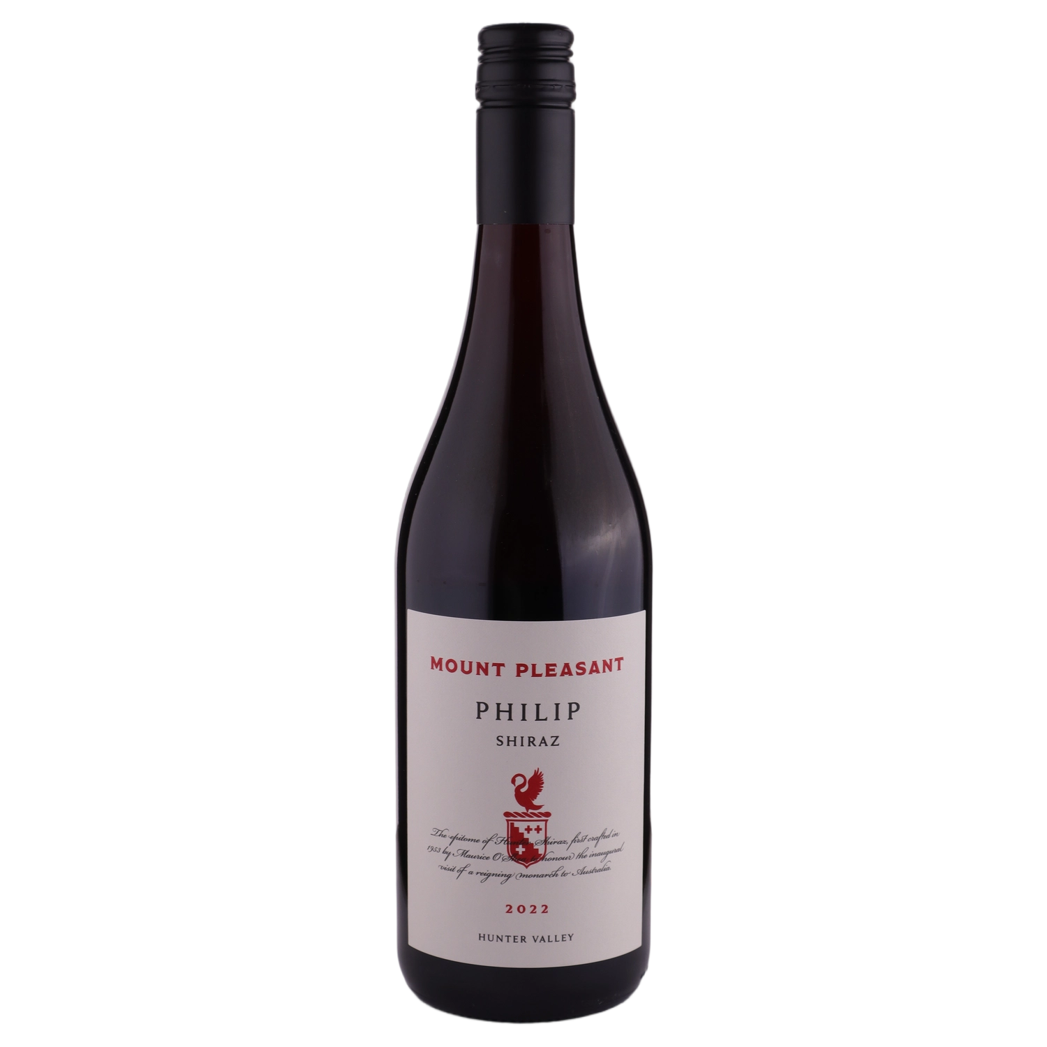 A bottle of 2022 Mount Pleasant Philip Shiraz 750ml Red Wine