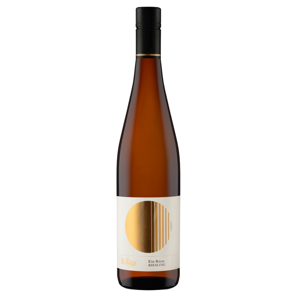 A bottle of Mr Riggs Ah Ein Riese Riesling 2025 750ml White Wine
