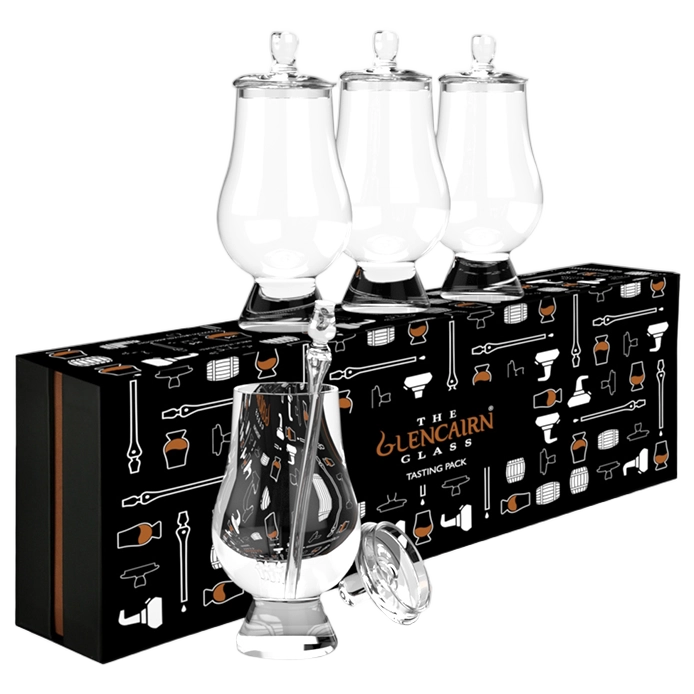 Glencairn Qty 4 with Lids and Pipette in Solid 9PC Presentation Box