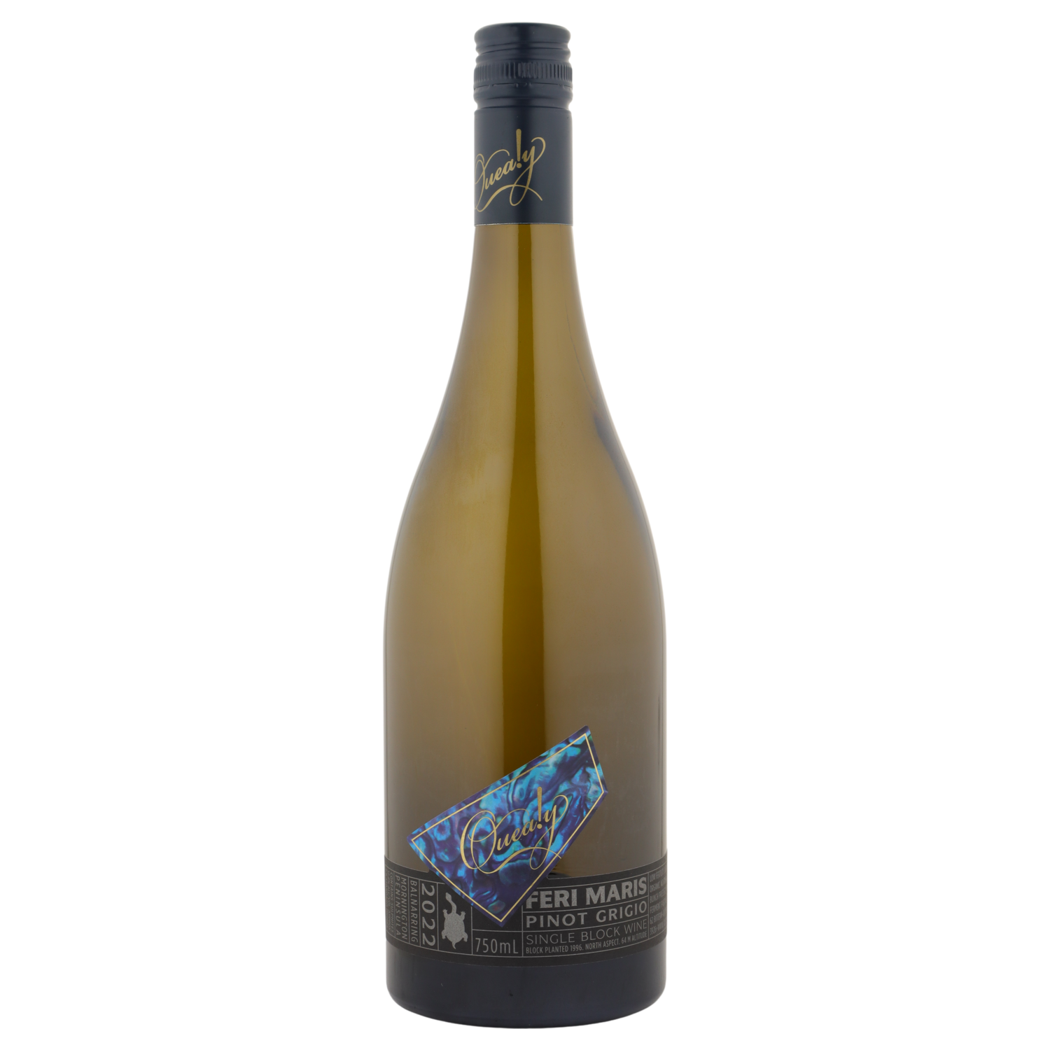 A bottle of 2025 Quealy Feri Maris Pinot Grigio 750ml White Wine
