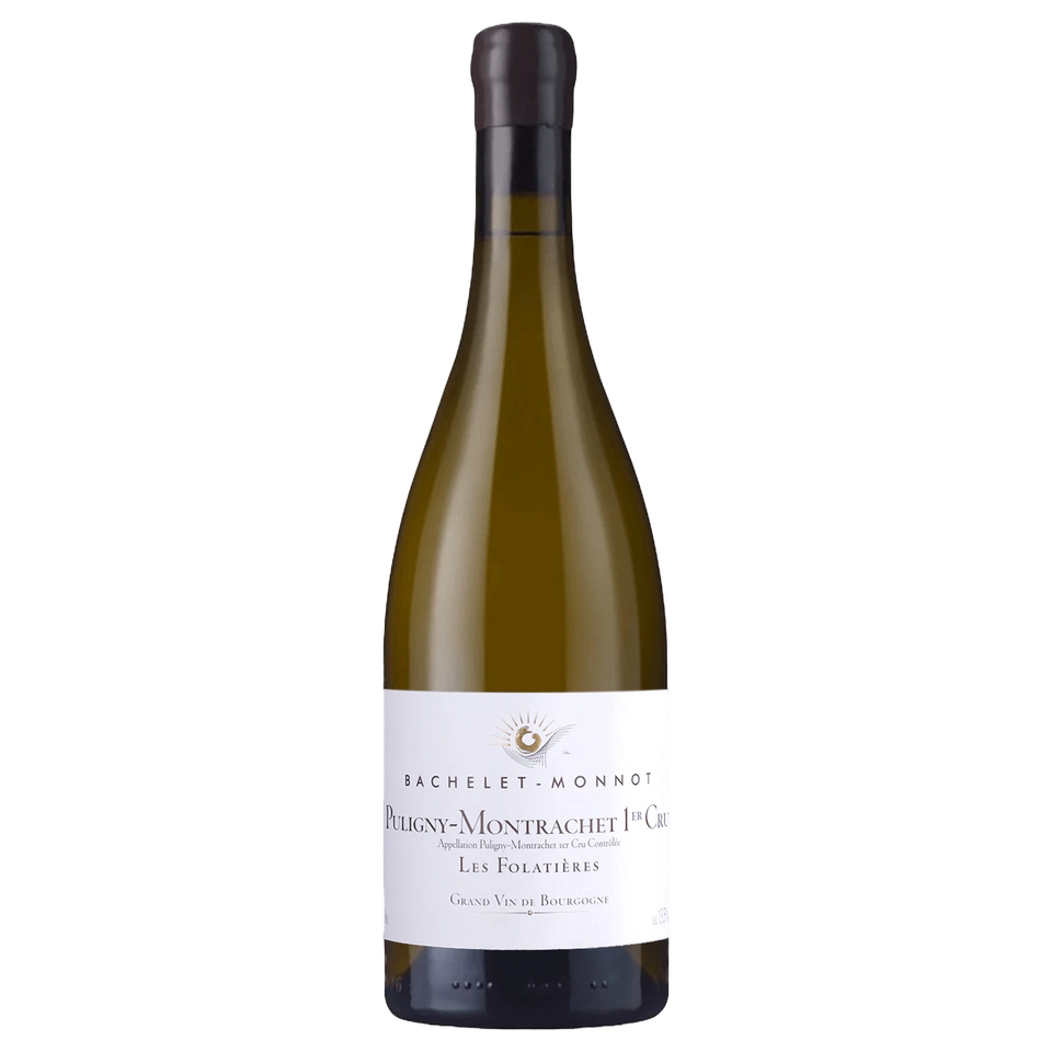 A bottle of 2023 Bachelet Monnot Puligny Montrachet 1er Cru Les Folatières 750ml White Wine