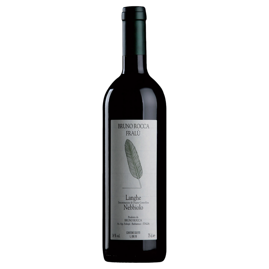 A bottle of 2023 Bruno Rocca Nebbiolo Langhe Fralu 750ml Red Wine