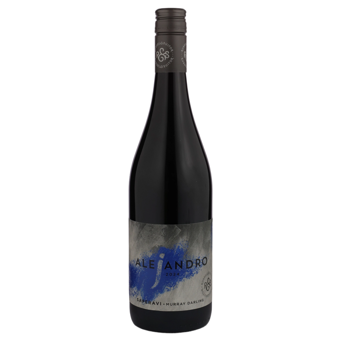 A bottle of 2024 Russell & Suitor Alejandro Saperavi 750ml Red Wine