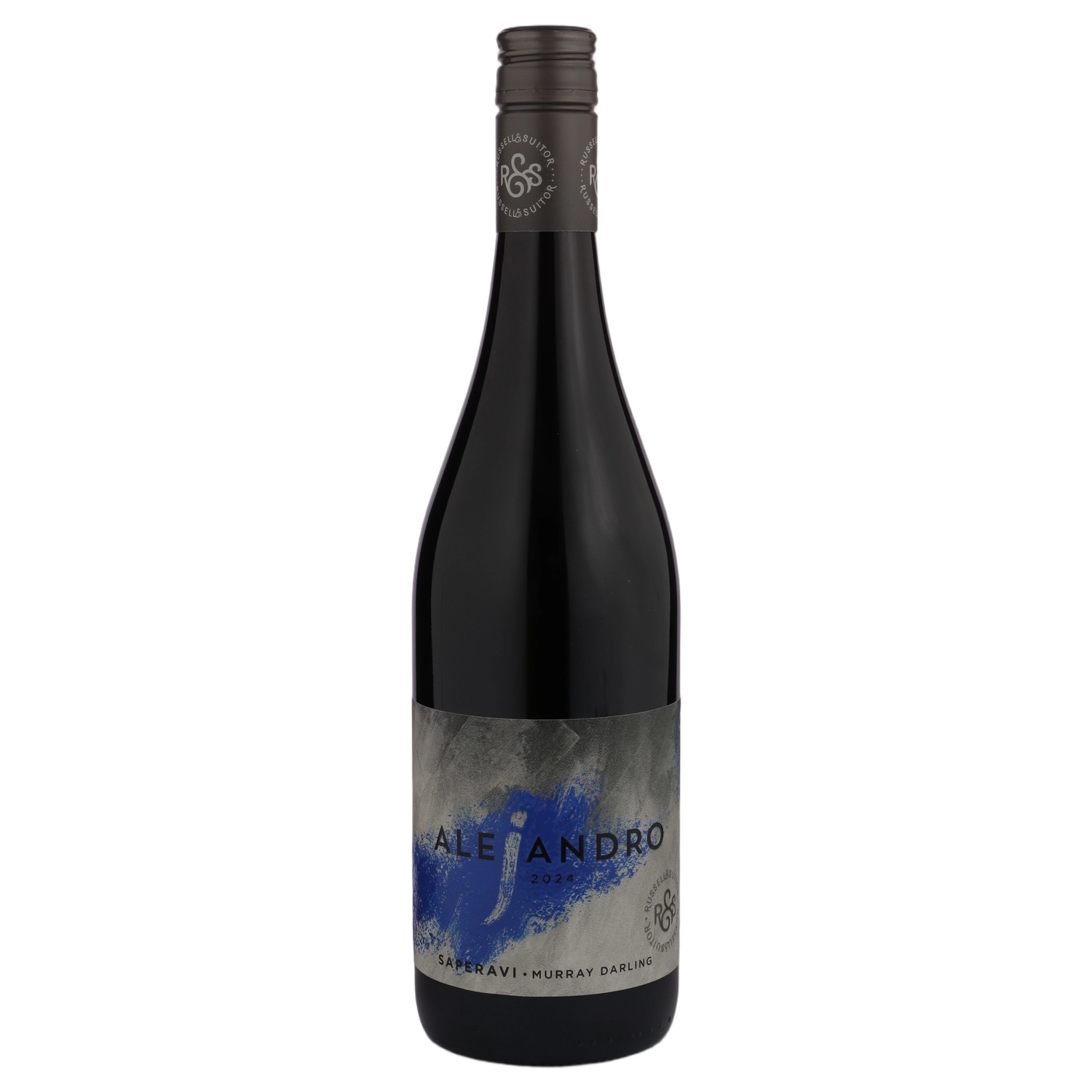 A bottle of 2024 Russell & Suitor Alejandro Saperavi 750ml Red Wine