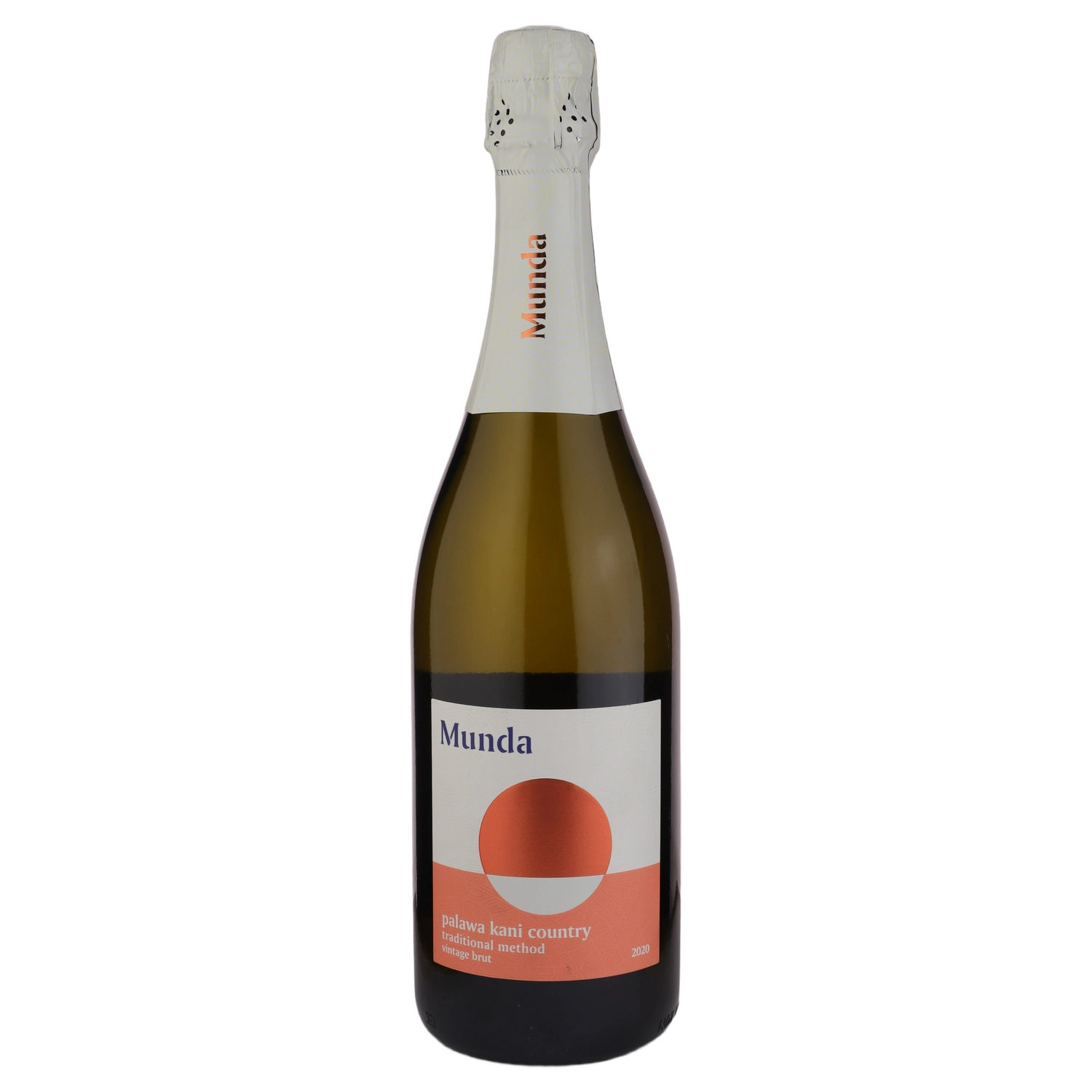 A bottle of 2020 Munda Palawa Kani Country Methode Traditionelle Vintage Brut 750ml Sparkling Wine
