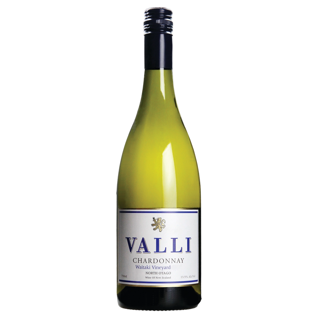 A bottle of 2022 Valli Vineyards Waitaki Vineyard Chardonnay 750ml White Wine