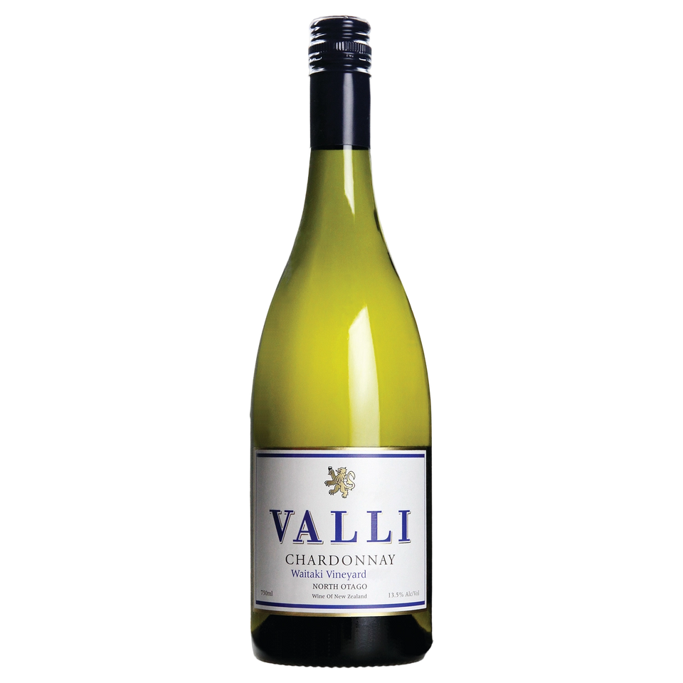 A bottle of 2022 Valli Vineyards Waitaki Vineyard Chardonnay 750ml White Wine