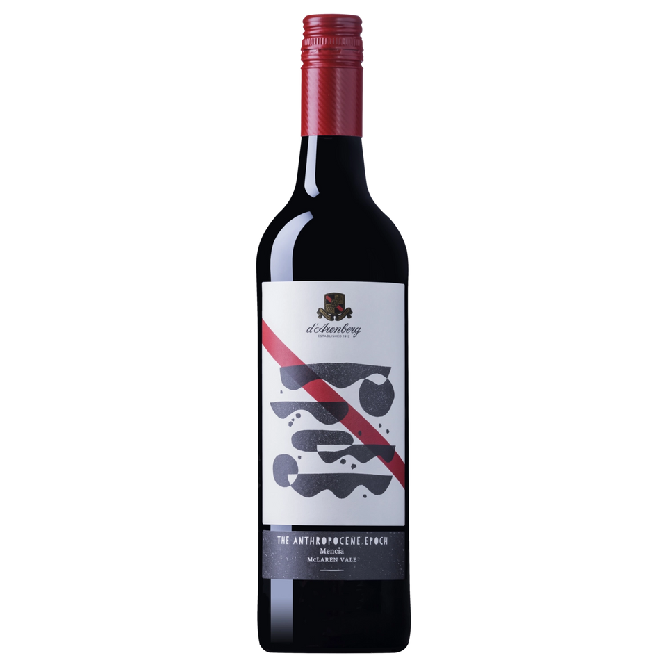 A bottle of 2022 d’Arenberg The Anthropocene Epoch Mencia 750ml Red Wine