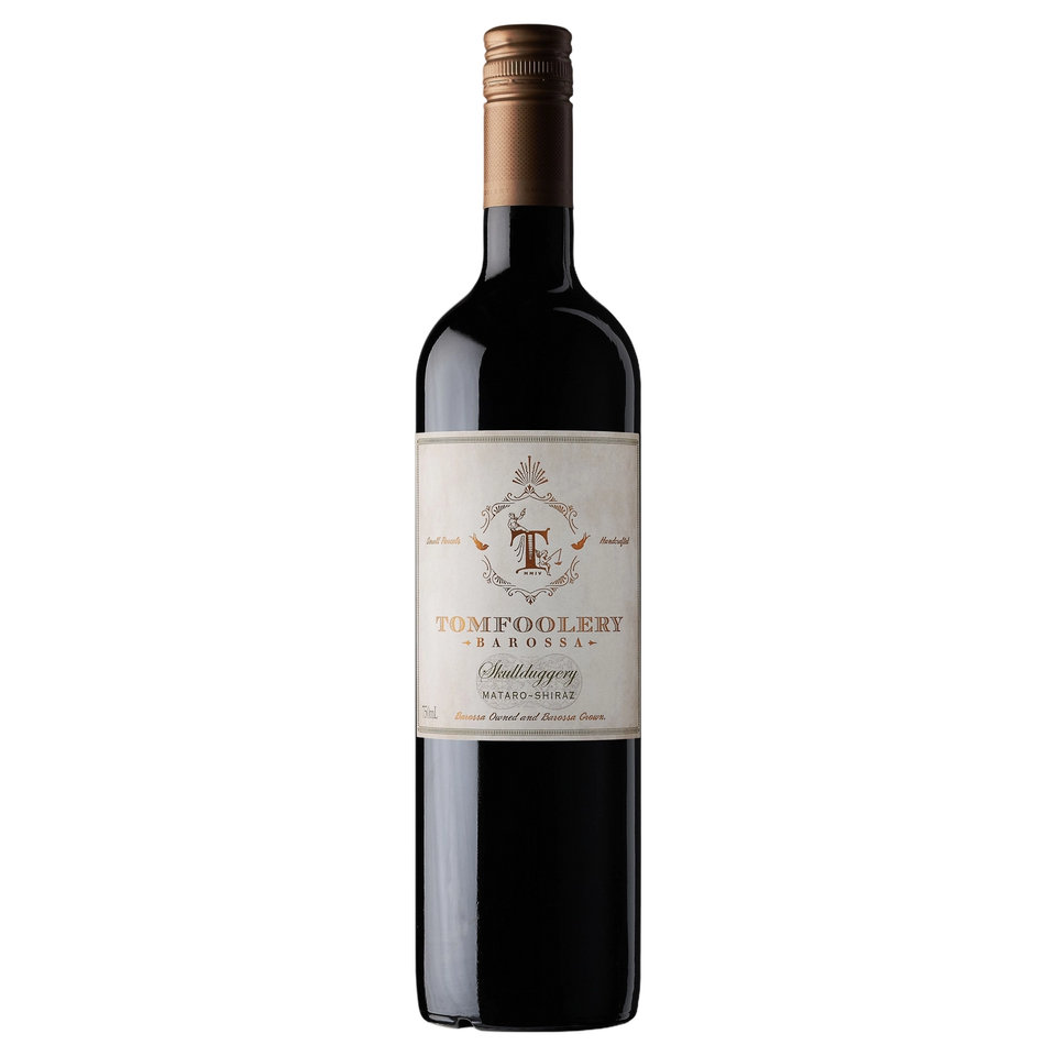 A bottle of 2024 Tomfoolery Skullduggery Mataro Shiraz 750ml Red Wine