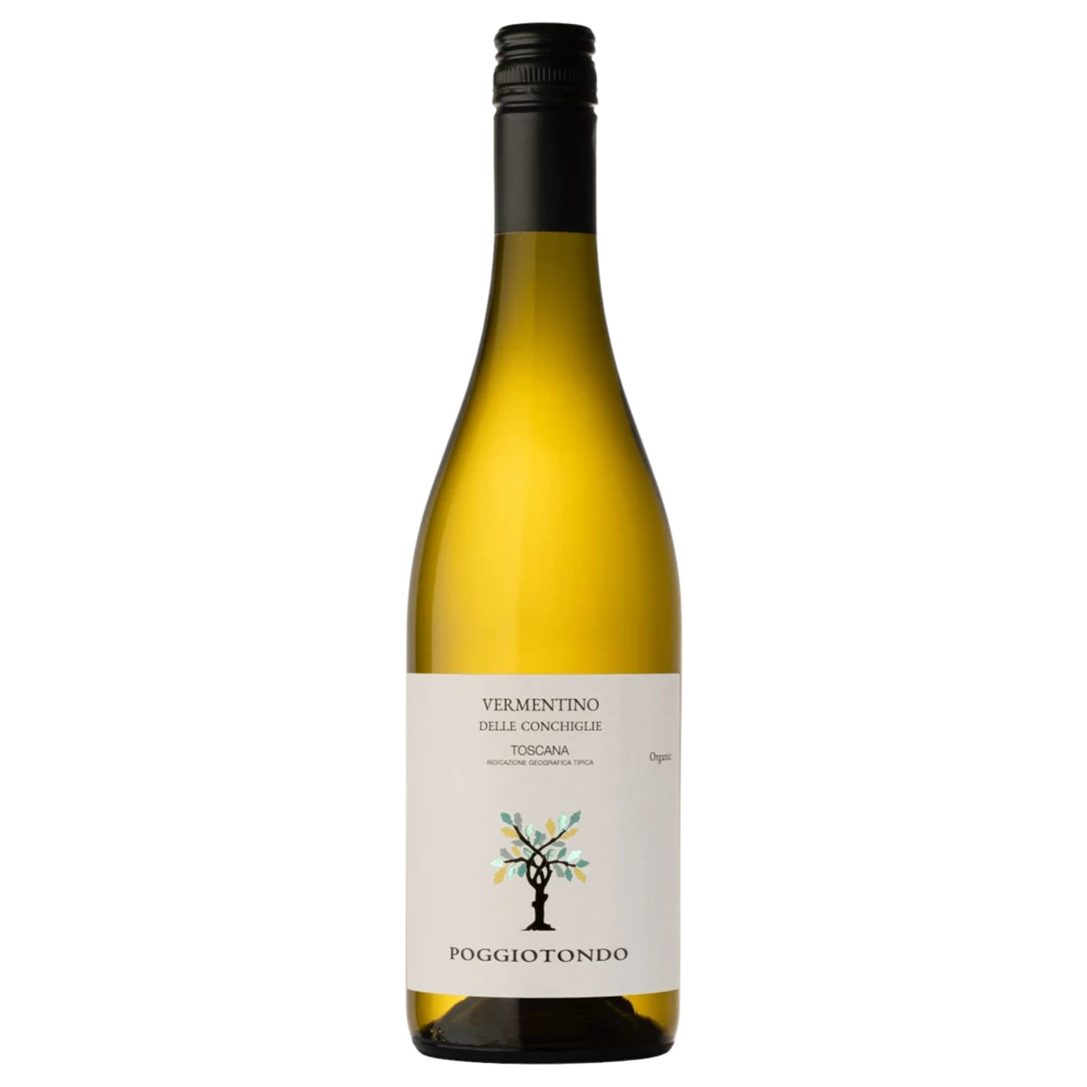 A bottle of 2024 Poggiotondo Vermentino Delle Conchiglie IGT 750ml White Wine
