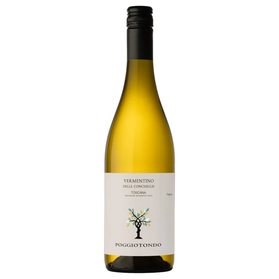 A bottle of 2024 Poggiotondo Vermentino Delle Conchiglie IGT 750ml White Wine