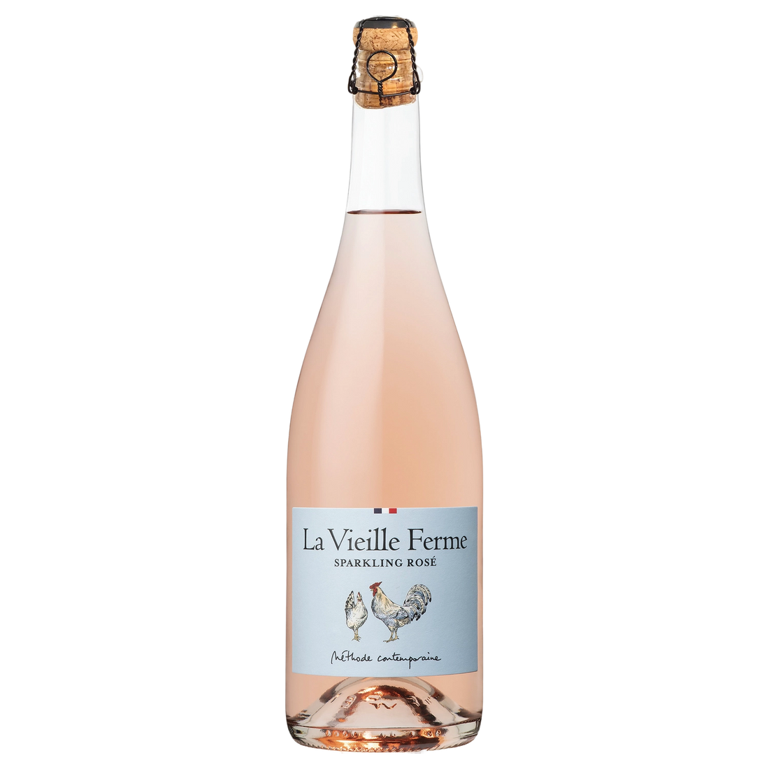 A bottle of NV La Vieille Ferme Sparkling Rosé 750ml Rose Wine