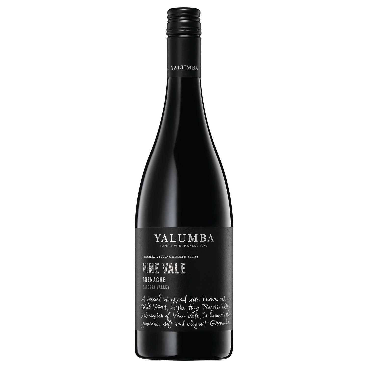 A bottle of 2024 Yalumba Vine Vale Grenache 750ml Red Wine