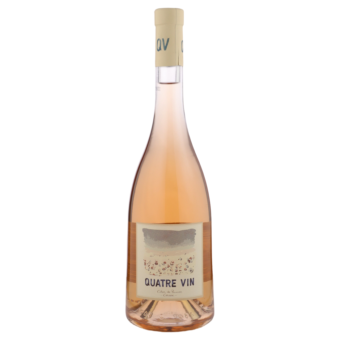 A bottle of 2021 Quatre Vin Cote De Provence Rose 750ml Rose Wine