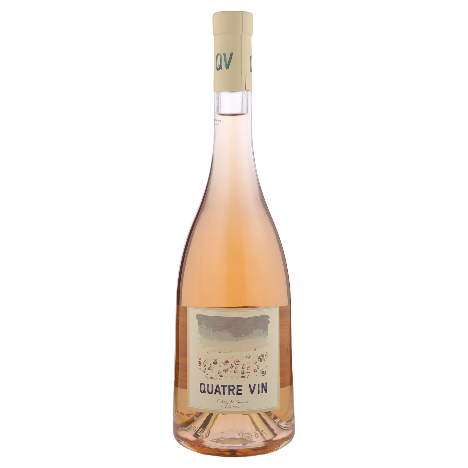 A bottle of 2021 Quatre Vin Cote De Provence Rose 750ml Rose Wine