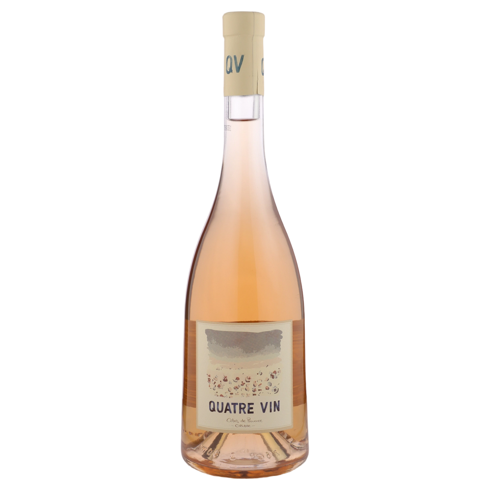 A bottle of 2021 Quatre Vin Cote De Provence Rose 750ml Rose Wine