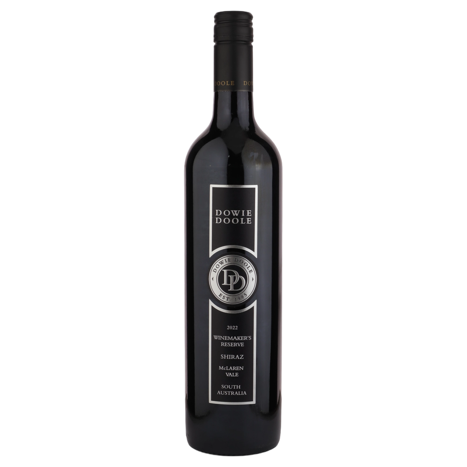 A bottle of Dowie Doole Winemakers Reserve Shiraz 2022 750ml Red Wine