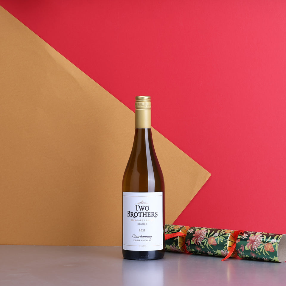 A bottle of 2025 Two Brothers Organic Margaret River Chardonnay 750ml White Wine