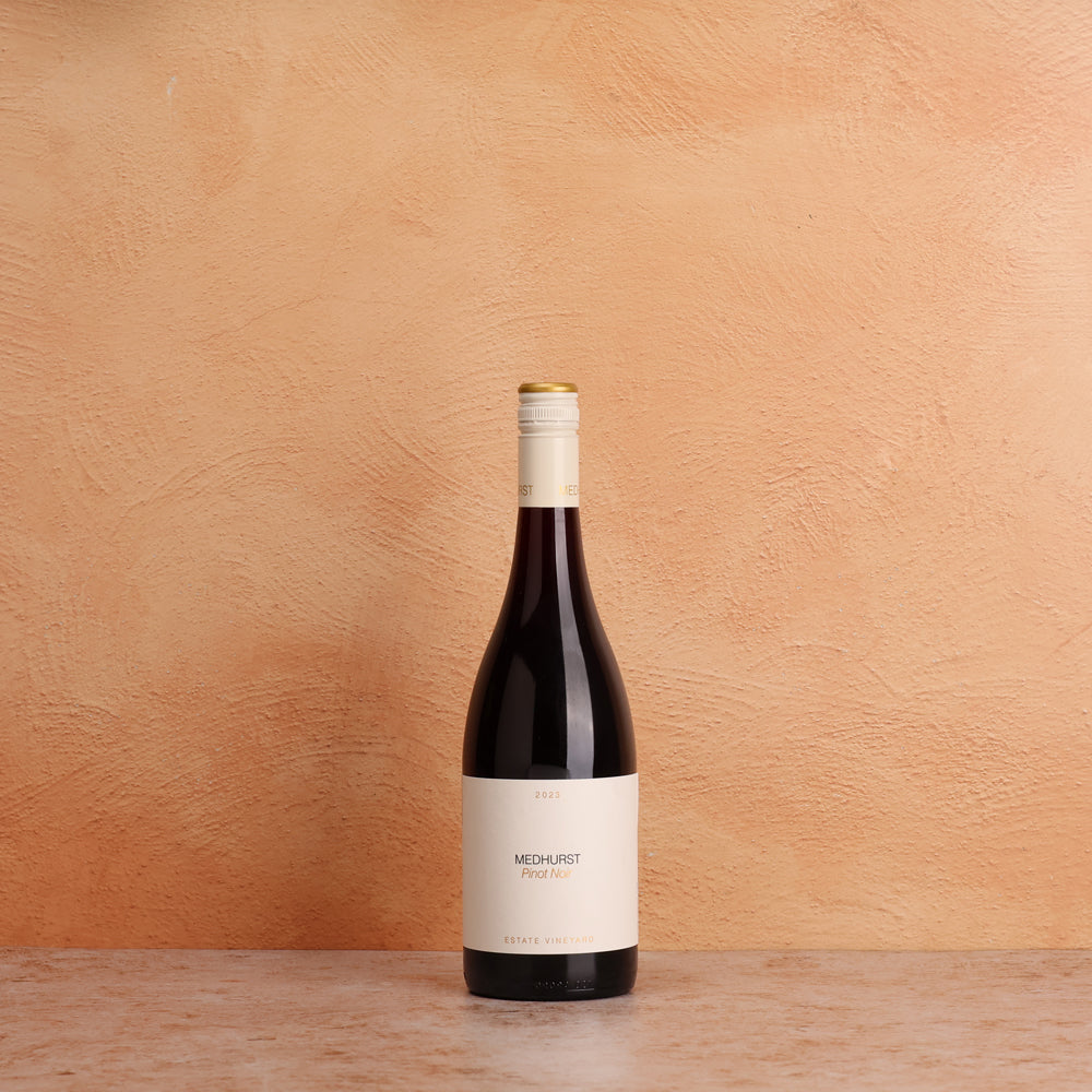 A bottle of Medhurst Estate Pinot Noir 2023 750ml Red Wine