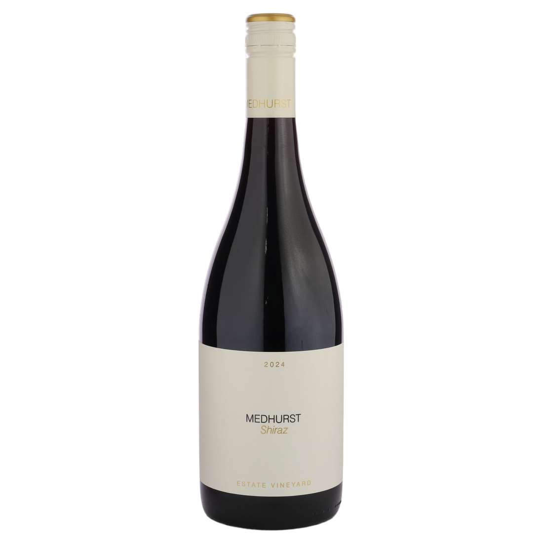 A bottle of 2024 Medhurst Estate Vineyard Shiraz 750ml Red Wine