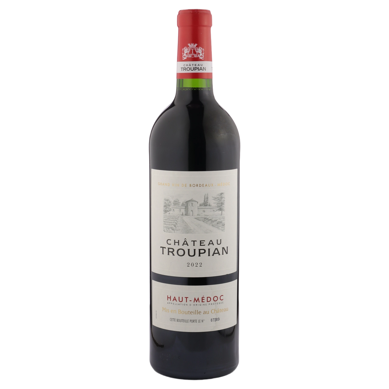 A bottle of Chateau Troupian Haut-Medoc 2022 750ml Red Wine