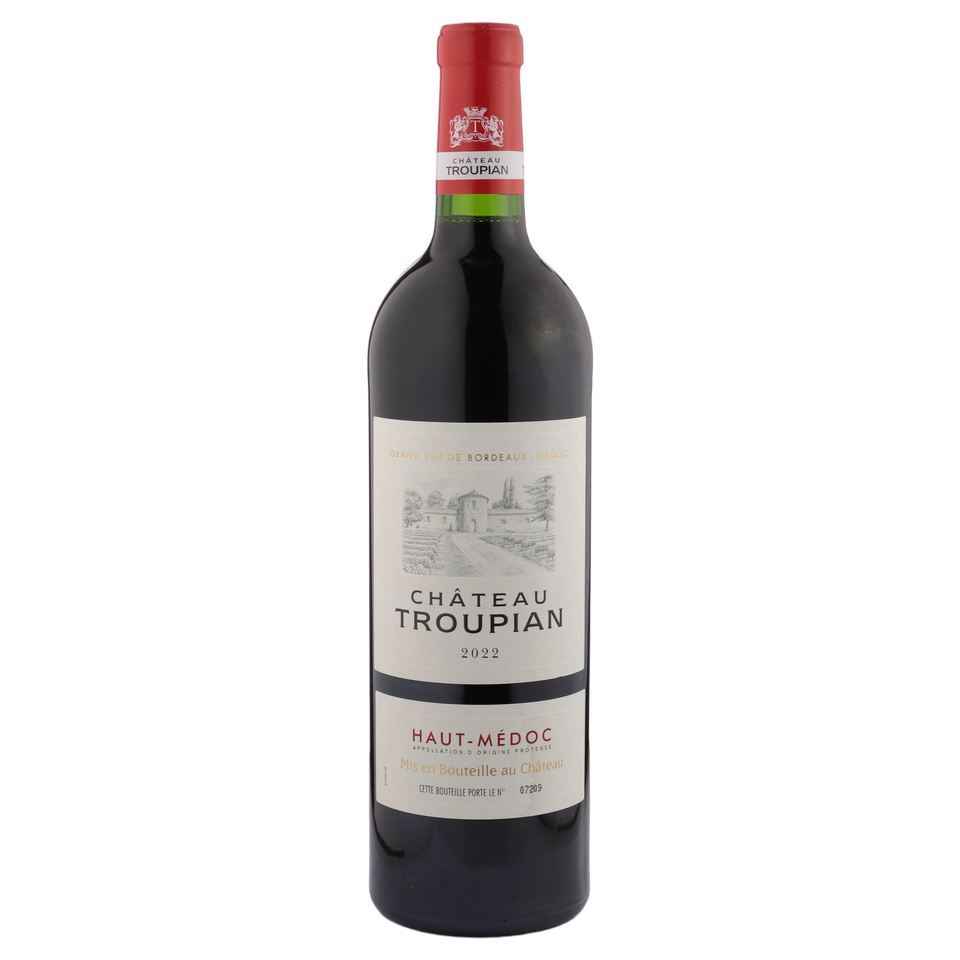 A bottle of Chateau Troupian Haut-Medoc 2022 750ml Red Wine