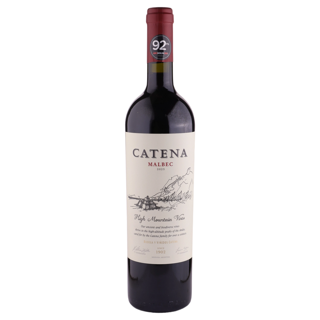 A bottle of 2023 Bodega Catena Zapata Catena Malbec 750ml Red Wine