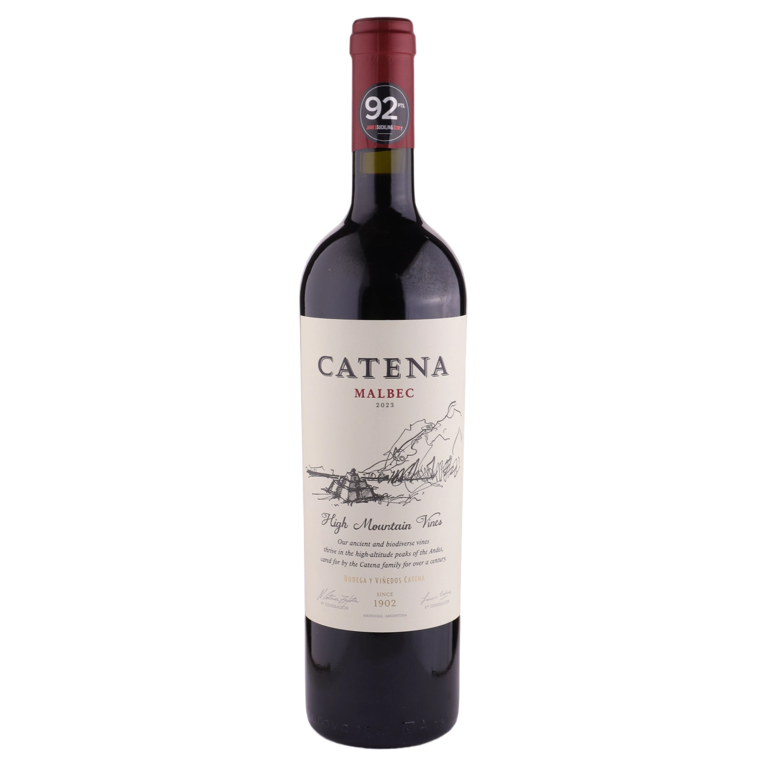 A bottle of 2023 Bodega Catena Zapata Catena Malbec 750ml Red Wine