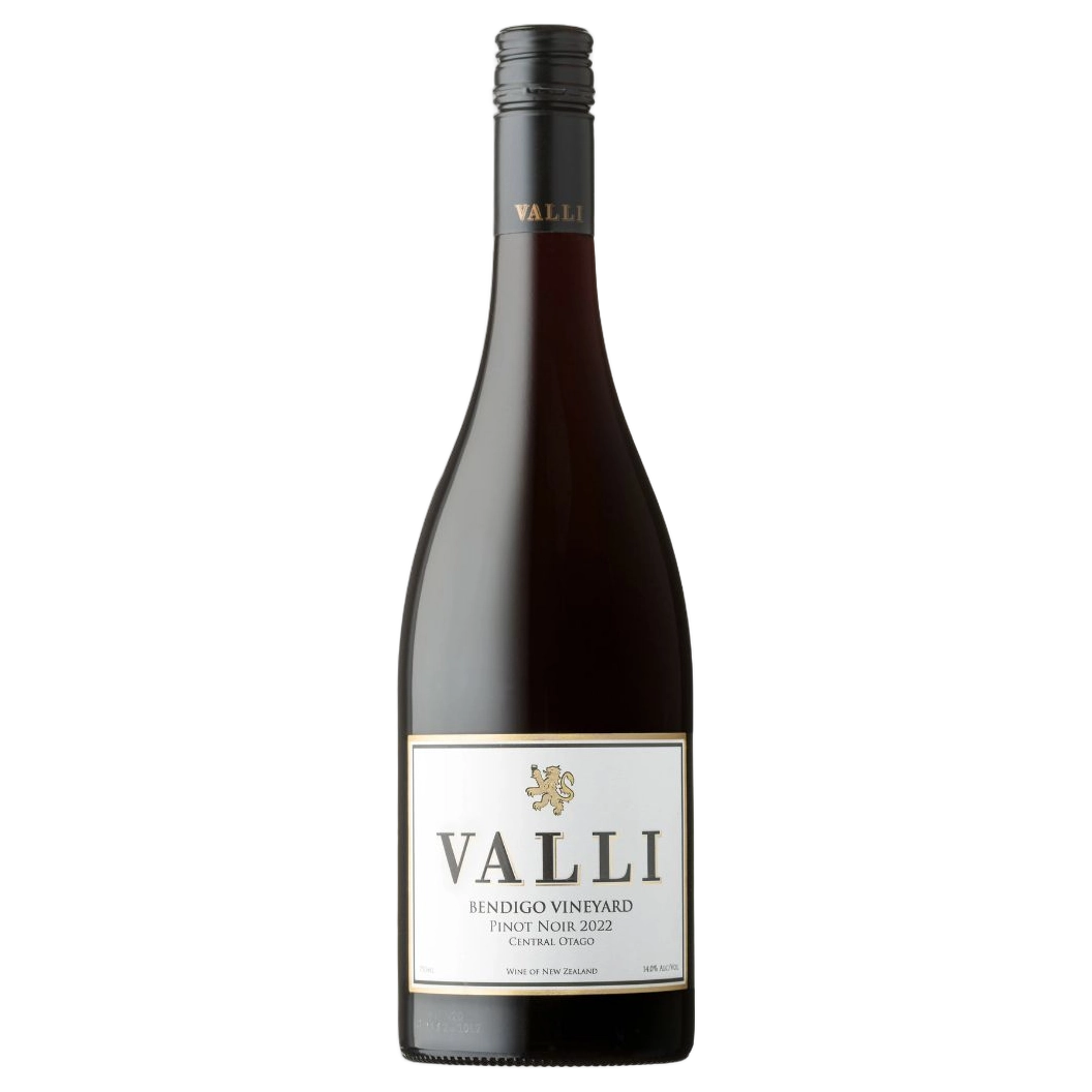 A bottle of 2022 Valli Vineyards Bendigo Vineyard Pinot Noir 750ml Red Wine