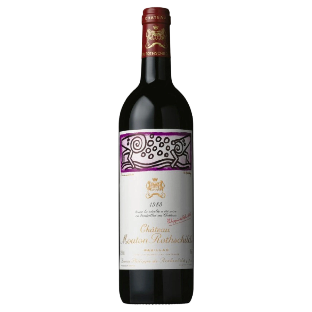A bottle of 1988 Chateau Mouton Rothschild 750ml Red Wine
