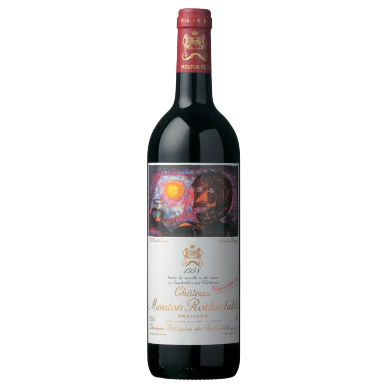 A bottle of 1998 Chateau Mouton Rothschild 750ml Red Wine