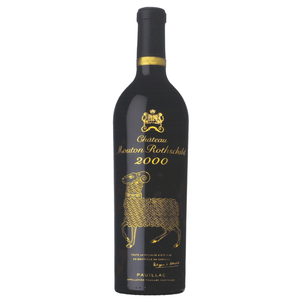 A bottle of 2000 Chateau Mouton Rothschild 750ml Red Wine