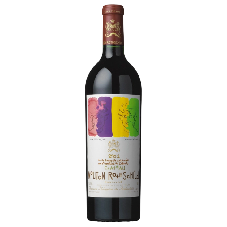 A bottle of 2001 Chateau Mouton Rothschild 750ml Red Wine