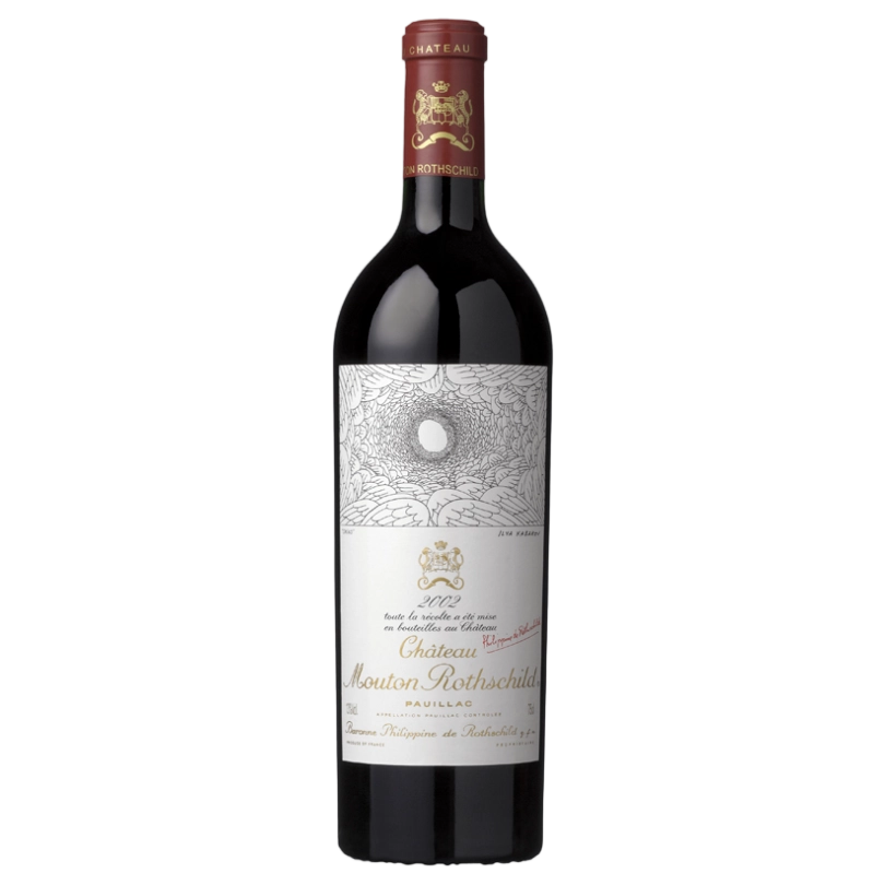 A bottle of 2002 Chateau Mouton Rothschild 750ml Red Wine